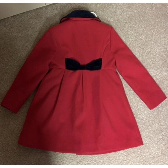 Vintage Tailored Rothschild 5 girls red wool coat And Coord Dress Size 4 - Picture 7 of 8